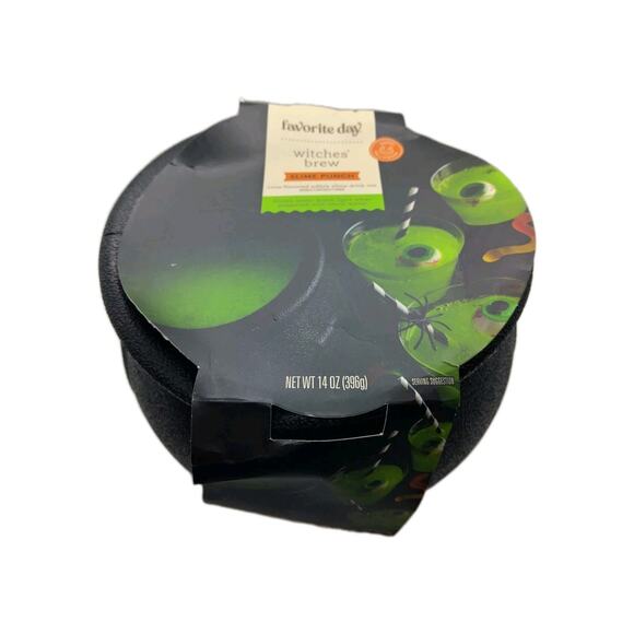 Halloween Witches' Brew Green Slime Lime Flavored Punch - 14oz With Cauldron NEW - Picture 1 of 6